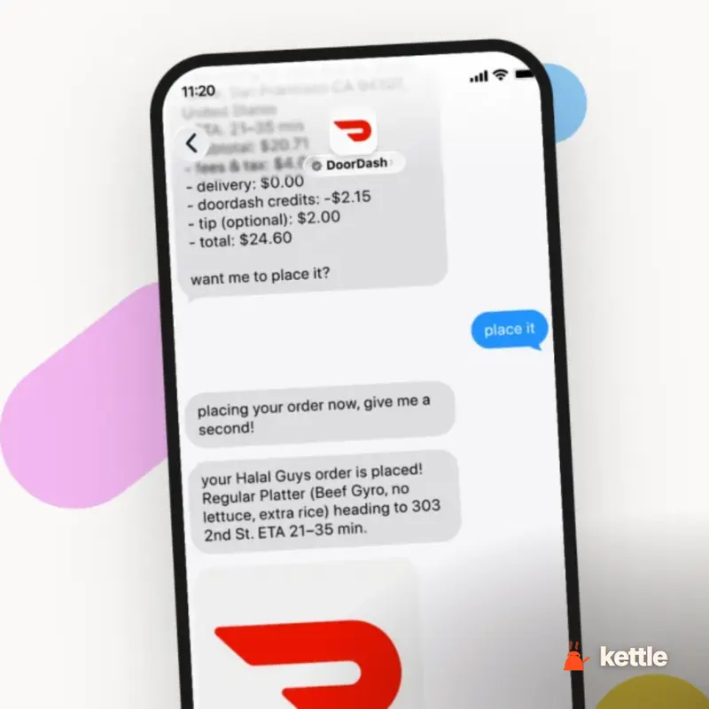 Picture for: DoorDash is testing an AI agent that orders your food through text