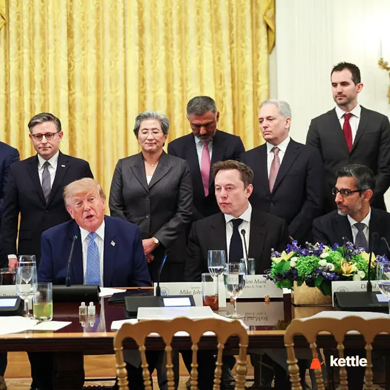 Picture for: Pledge signed by President Trump and top AI leaders misspells the United States